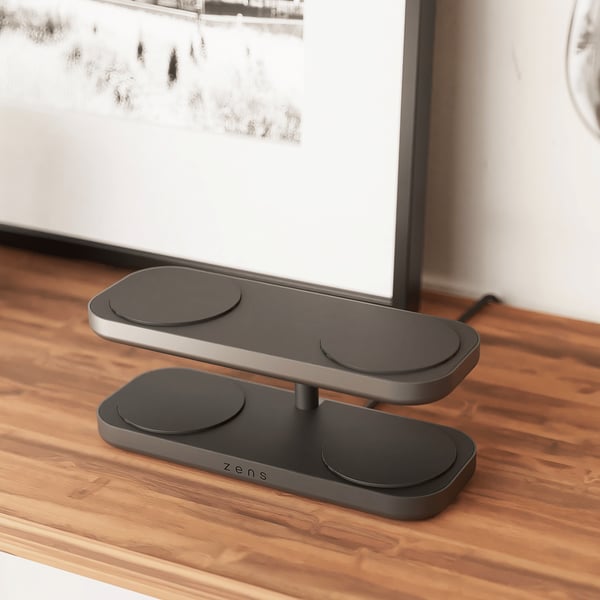 ZENS ZEQC01B/00 oplader til mobil enhed Hovedtelefoner, Smartphone, SmartWatch Sort Vekselstrøm Trådløs opladning Hurtig opladning Indendørs