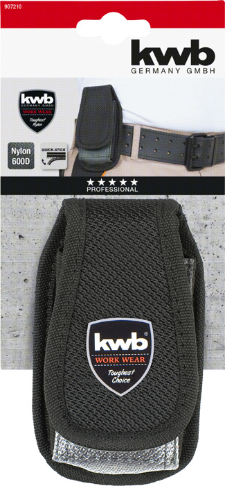 kwb 907210 mavetaske Nylon Sort, Sølv