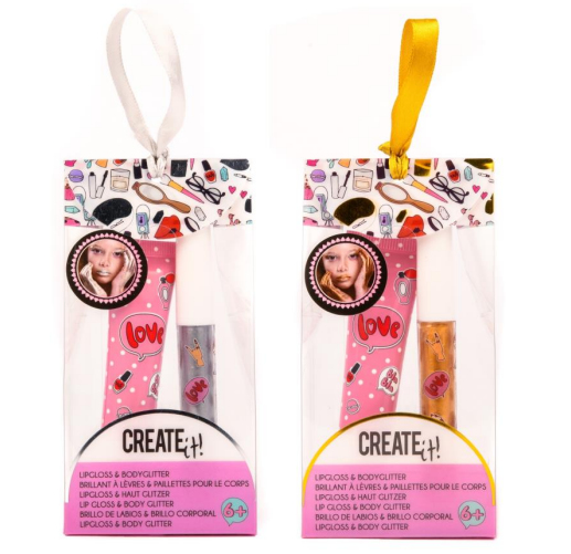 Canenco Create It! Lip Gloss & Body Glitter Gold & Silver