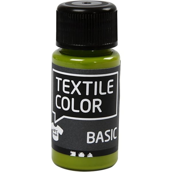 Pikkukuva 1 / 2: Creativ Company Textile Color vesiohenteinen maali Vihreä 50 ml Pullo 1 kpl