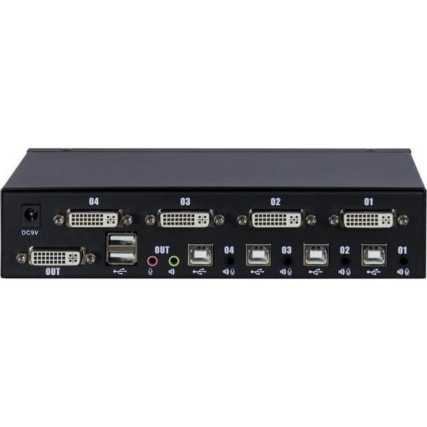 Miniatyrbild 4 av 4: Inter-Tech KVM AS-41DA DVI KVM-switchar Svart