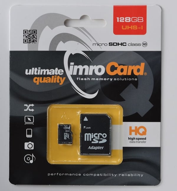 IMRO 10/128G UHS-I ADP hukommelseskort 128 GB MicroSDHC Klasse 10