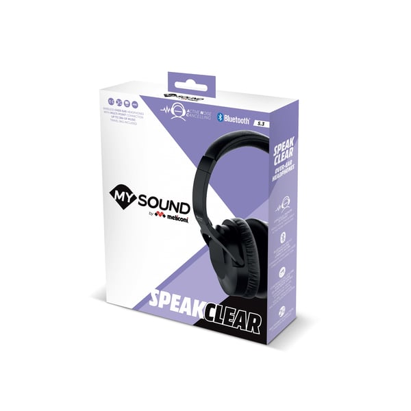Meliconi 497406 hörlur och headset Trådlös Huvudband Samtal/musik Bluetooth Svart