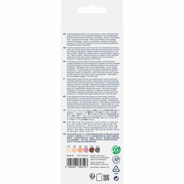 Faber-Castell 164812 filtpenna Fin 6 styck