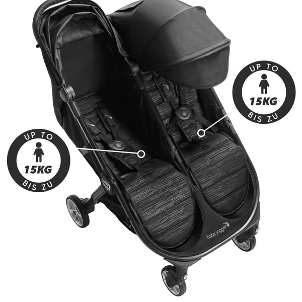 Baby Jogger City tour 2 double Tandem klapvogn 2 sæde(r) Sort