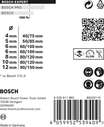 Bosch 2 608 900 645 poranterä Keskiöporanterä 4 kpl