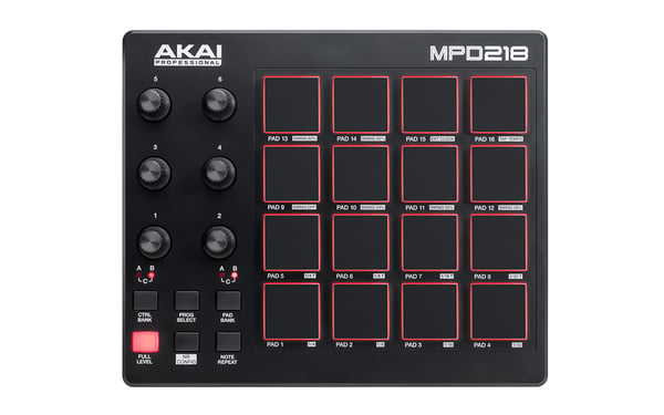 Miniatyrbillede 1 af 4: Akai MPD218 audio mixer Sort
