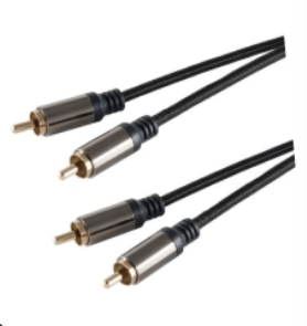 shiverpeaks BS20-41025 lydkabel 1 m 2 x RCA Sort
