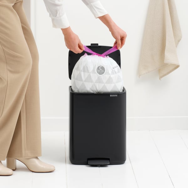 Brabantia Bo Pedal Bin 12 L Rektangulær Stål Sort