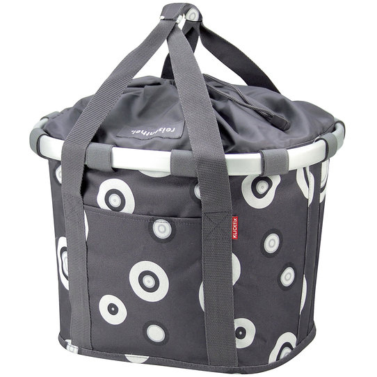 KLICKfix Bikebasket Front Cykelkurv 15 L Aluminium, Polyester Sort, Grå, Hvid