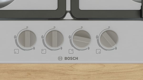Bosch Serie 4 PGP6B5K90 keittolevy Ruostumaton teräs Kiinteä 58 cm Kaasuliesi 4 alue(tta)