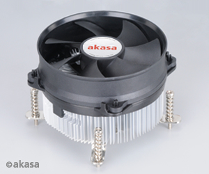 Miniatyrbillede 1 af 4: Akasa AK-CCE-7105EP Computerkølesystem Processor Køler 9,2 cm Sort, Sølv
