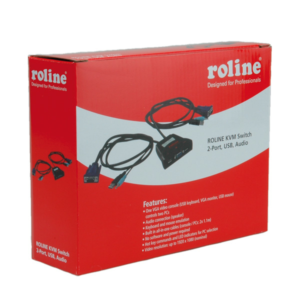ROLINE 14.01.3234 KVM-switchar Svart