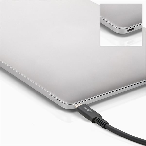 Goobay 60200 USB-kaapeli USB4 Gen 3x2 1 m USB C 40 Gbit/s Musta