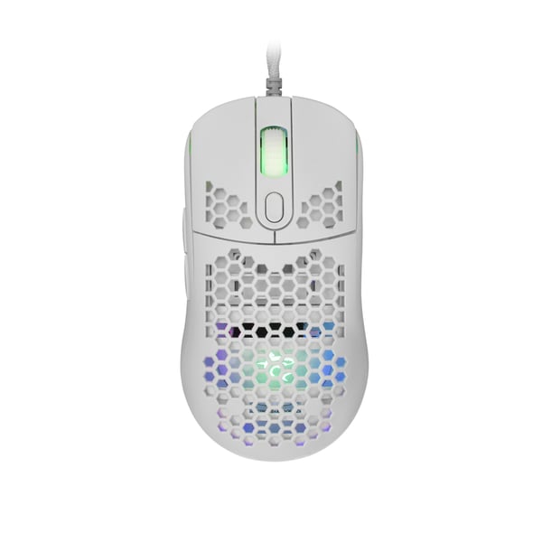 White Shark GALAHAD White mus Spil Ambidextrous USB Type-A Optisk 7200 dpi