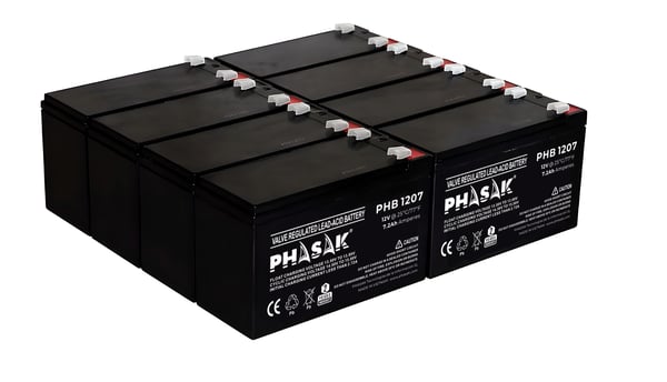 Miniatyrbillede 4 af 9: Phasak PHB 1207 UPS batteri Blybatterier (VRLA) 12 V 7,2 At
