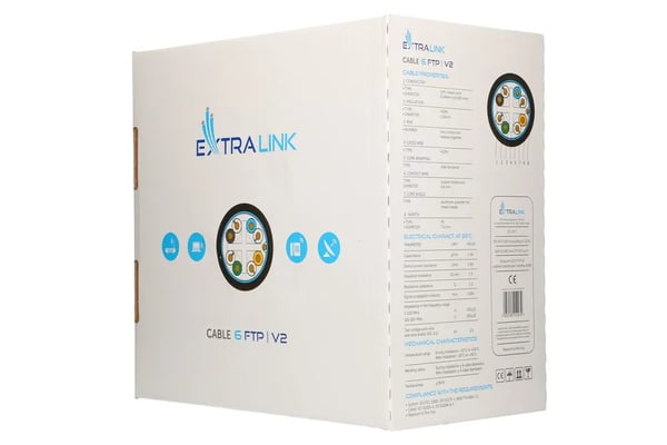 Miniatyrbillede 4 af 6: Extralink EX.10079 netværkskabel Sort 305 m Cat6 F/UTP (FTP)