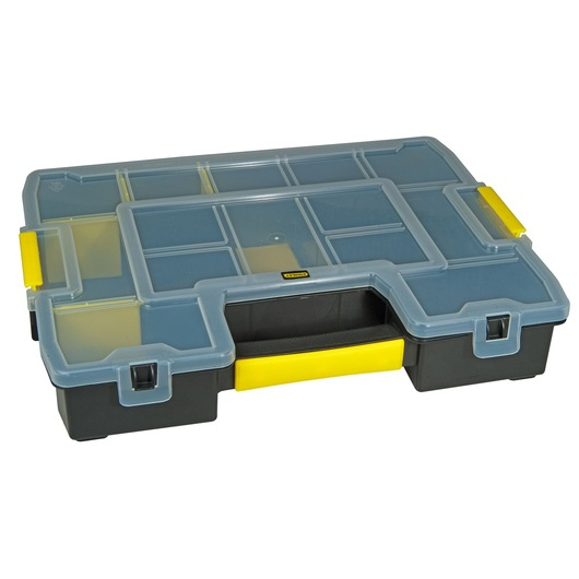 Stanley 1-97-483 työkalupakki Säilytyslaatikko Nailon Musta, Läpinäkyvä, Keltainen