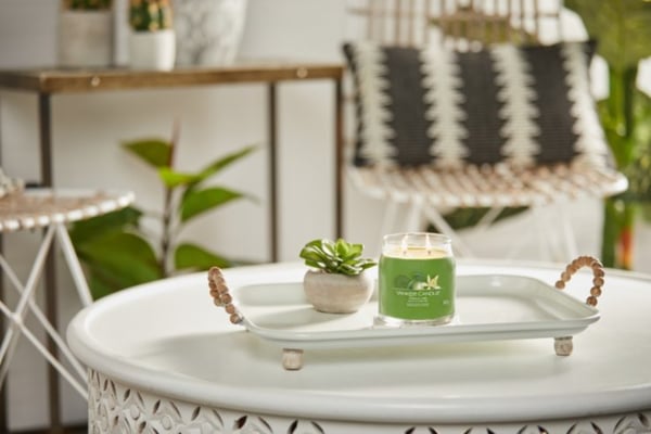 Miniatyrbillede 3 af 3: Yankee Candle Vanilla Lime vokslys Rund Rørsukker, Lime, Vanilie Grøn 1 stk