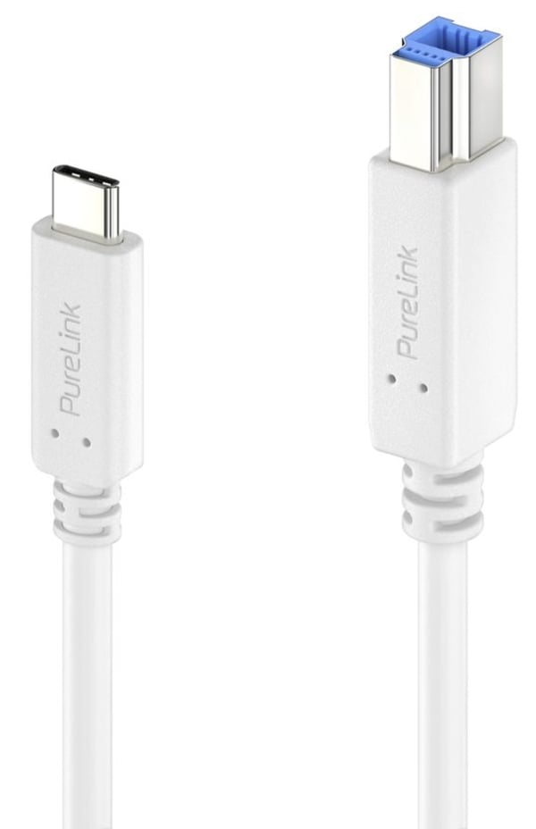 Miniatyrbild 1 av 2: PureLink IS2310-010 USB-kablar USB 3.2 Gen 1 (3.1 Gen 1) 1 m USB C USB B 5 Gbit/s Vit