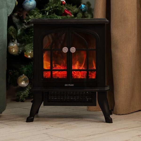 Cecotec ReadyWarm 2000 Flames Indendørs Sort 2000 W Konvektor elektrisk rumvarmer