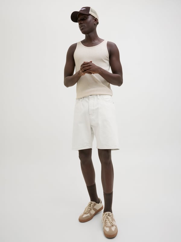 Miniatyrbillede 7 af 8: Jack & Jones 12269773_43_XL shorts Unisex Hvid, Beige