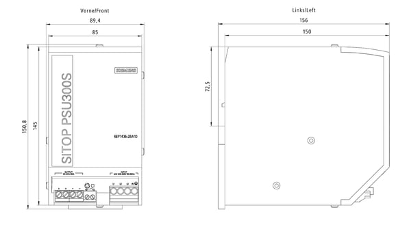 Siemens 6EP1436-2BA10 eladaptrar inomhus Multifärg