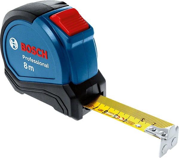 Bosch 1 600 A01 V3S målebånd 8 m Sort, Blå, Rød