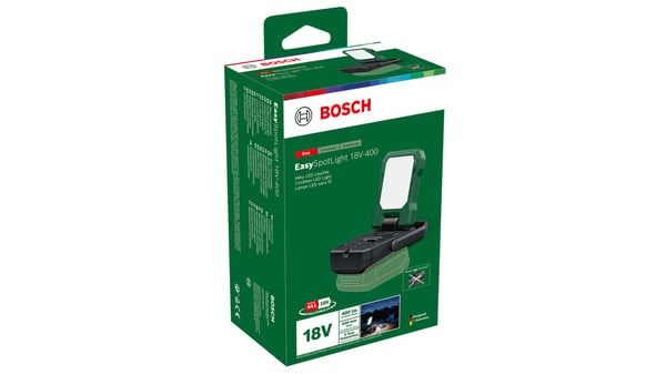 Bosch EasySpotLight 18V-400 Musta, Vihreä Yleistaskulamppu LED