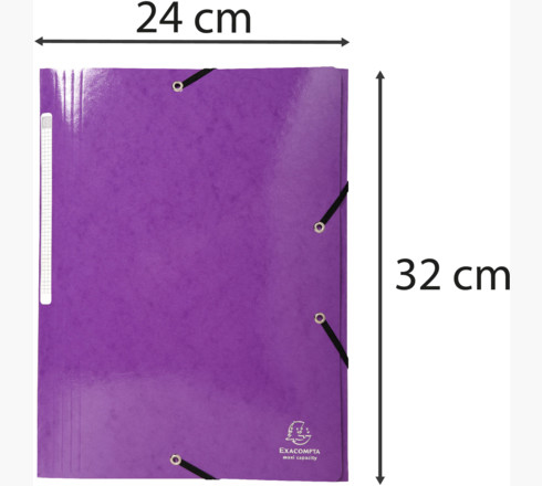 Exacompta 55826E mappar Kartong Violett A4
