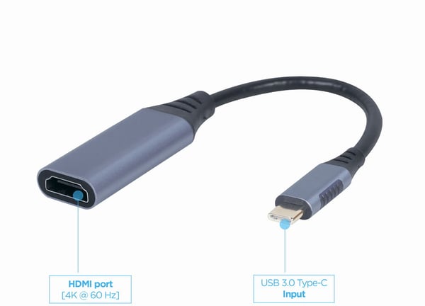 Cablexpert A-USB3C-HDMI-01 videokabeladapter 0,15 m USB Type-C Grå