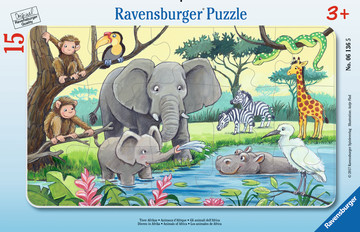 Ravensburger 00.006.136 Puslespil 15 stk Dyr og planter