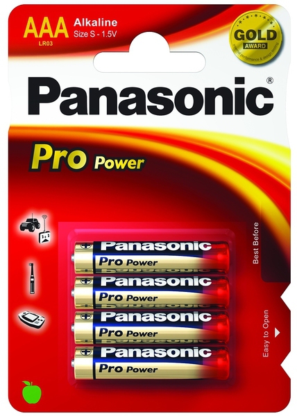 Panasonic 1x4 LR03PPG Kertakäyttöinen akku Alkali