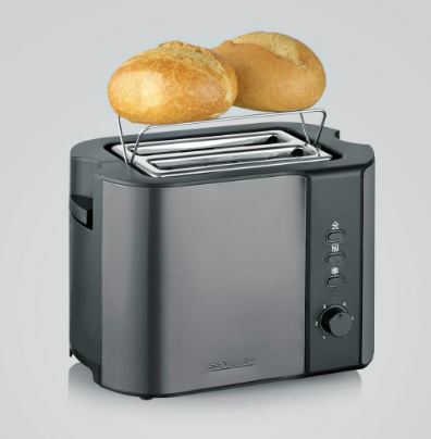 Miniatyrbillede 2 af 4: Severin AT 9573 brødrister 2 skive(r) 800 W Anthracit, Sort