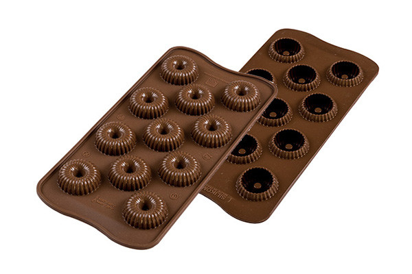 Miniatyrbillede 1 af 8: Silikomart Scg49 Choco Crown slik- & chokoladeform Silikone Brun