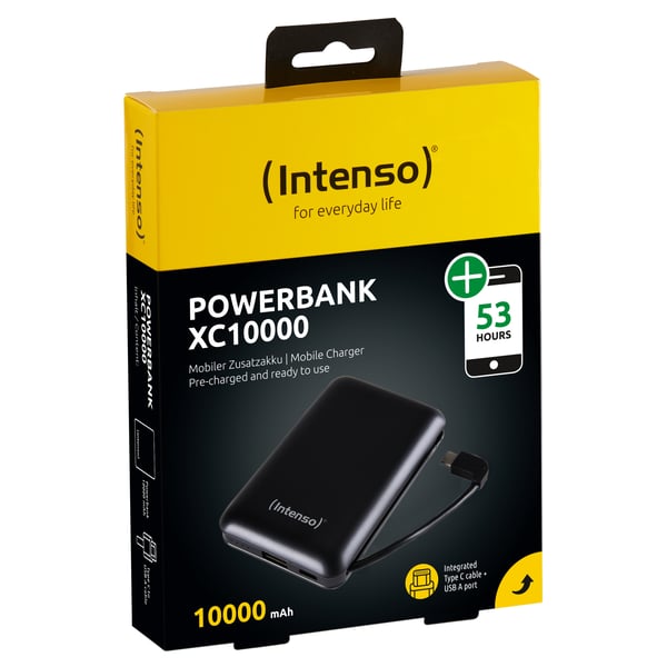 Intenso 7314530 basstationer Litium Polymer (LiPo) 10000 mAh Svart