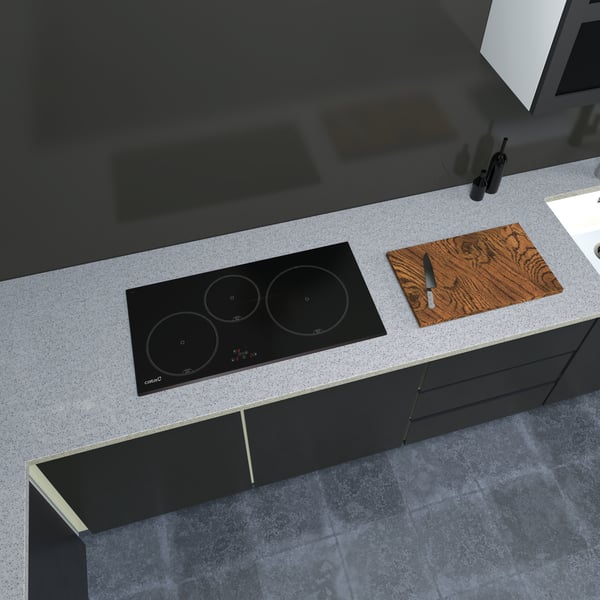 CATA IB 853 BK Sort Indbygget 80 cm Zone induktionskogeplade 3 zone(s)