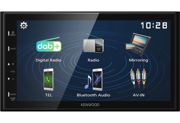 Kenwood Electronics DMX129DAB bil media receiver Sort 64 W Bluetooth