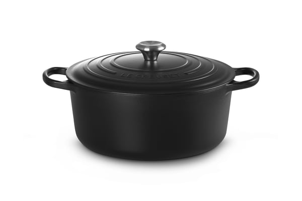 Miniatyrbillede 1 af 5: Le Creuset Signature 8,1 L Rund Sort