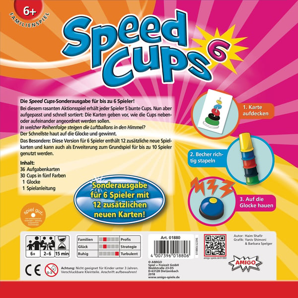Amigo Speed Cups 6 15 min. Brætspil Familie