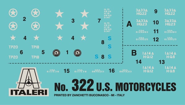 Miniatyrbild 4 av 6: Italeri U.S. Motorcycles Modellmotorcykel Monteringssats 1:35