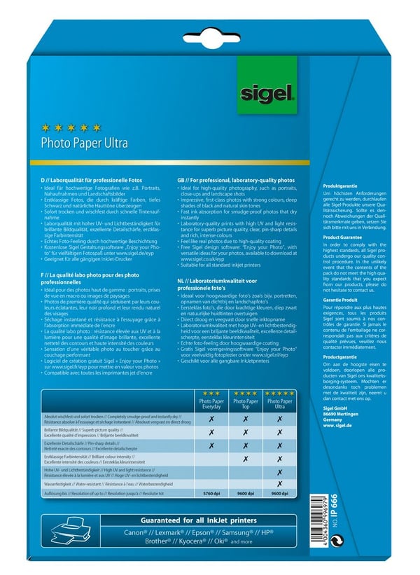 Miniatyrbillede 2 af 4: Sigel InkJet Ultra A4 Satin