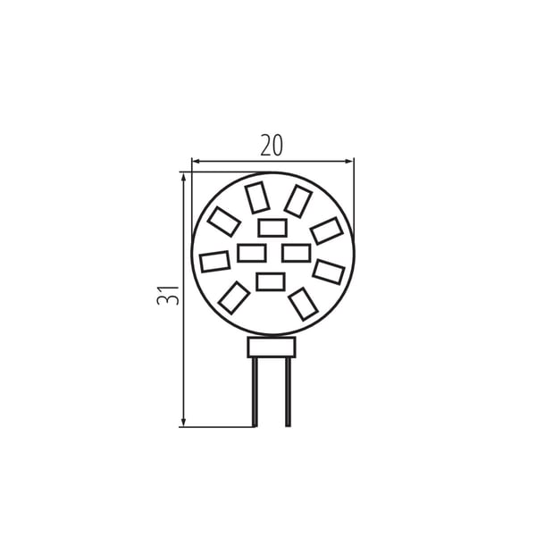 Pikkukuva 2 / 2: Kanlux S.A. 18502 LED-lamppu Lämmin valkoinen 3000 K 1,2 W G4 E