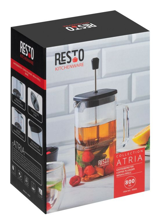 Resto Kitchenware 90504 teekannu Yksi teekannu 800 ml Musta