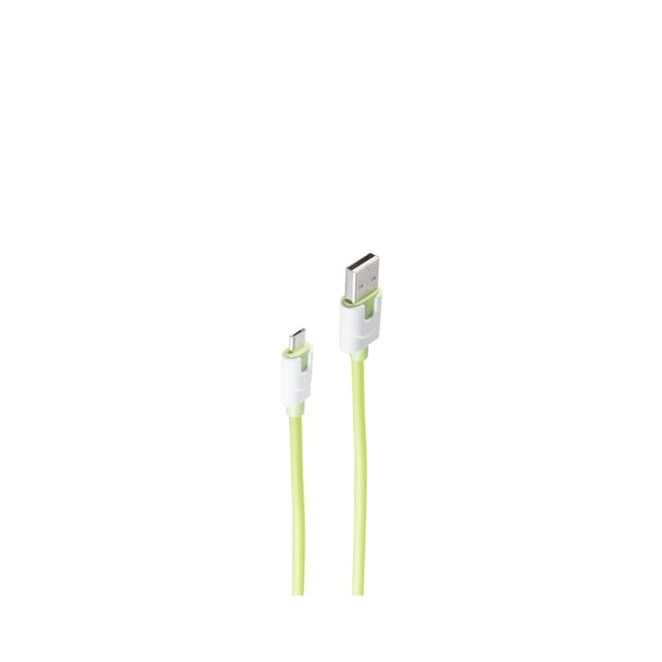shiverpeaks BS14-50003 USB-kablar USB 2.0 0,3 m USB A Micro-USB B 0,48 Gbit/s Grön