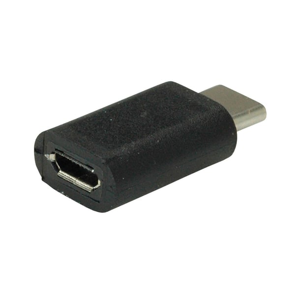 VALUE 12.99.3191 kabelomvandlare (hane/hona) USB Type C USB Type Micro B Svart