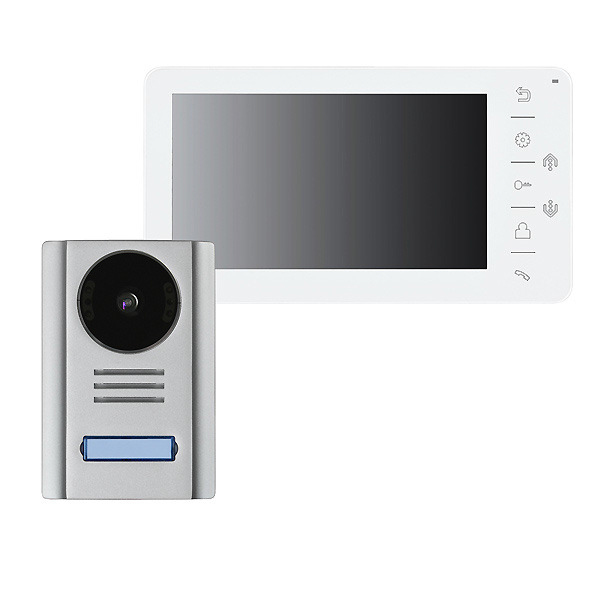 Indexa VT38 video samtalesystem 17,8 cm (7") Sølv, Hvid