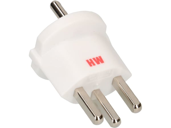 Max Hauri AG 135810 strømstik adapter Type J Type F Hvid