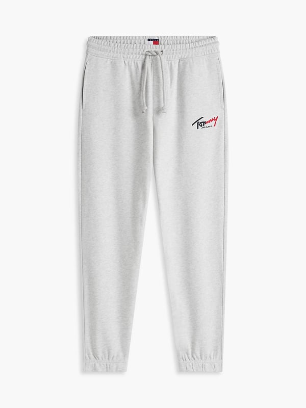 Tommy Hilfiger Signature Logo Cuffed Joggers Grå