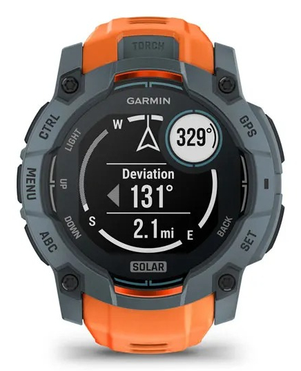 Miniatyrbild 11 av 19: Garmin Instinct 3 Solar 2,79 cm (1.1") MIP 50 mm Digital 176 x 176 pixlar Pekskärm Orange GPS